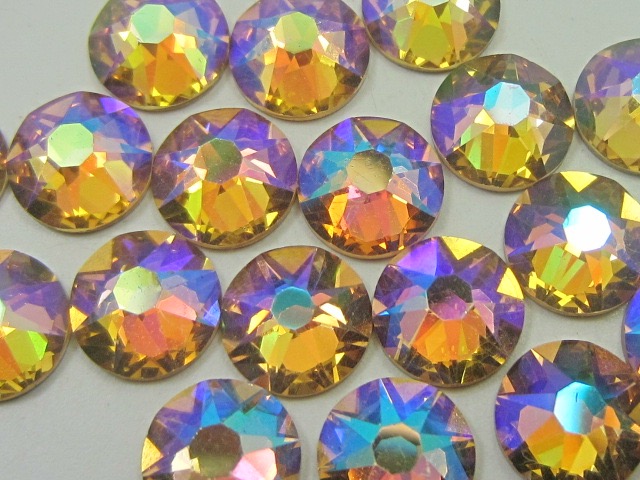 1 Gross 10ss LIGHT COLORADO TOPAZ AB (viva) HOT FIX PRECIOSA Rhinestones